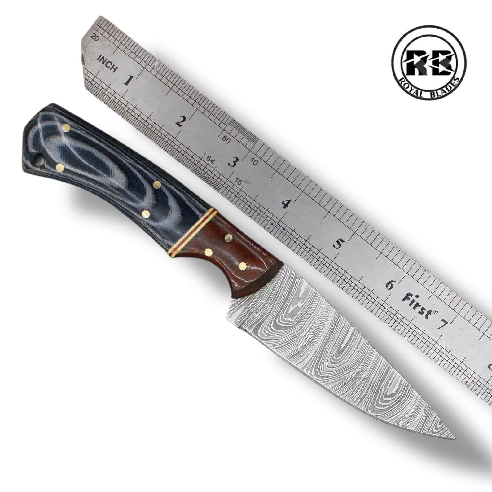 V. Specialized 7" Damascus Outdoor Utility Knife From Royal Blades - Image 2