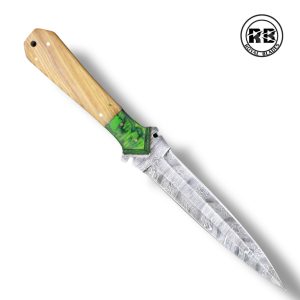 W. Specialized 12″ Damascus Tactical Hunting Knife From Royal Blades