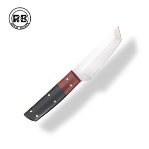 ZC. 8″ Modern Tanto Knife with Custom Leather Sheath From Royal Blades