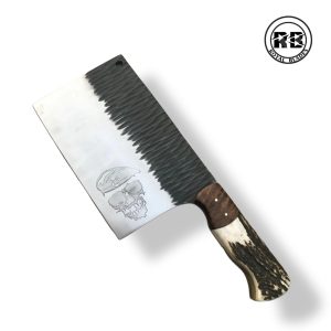 S. Specialized 12.5″ D2 Cleaver with Custom Skull Etching From Royal Blades