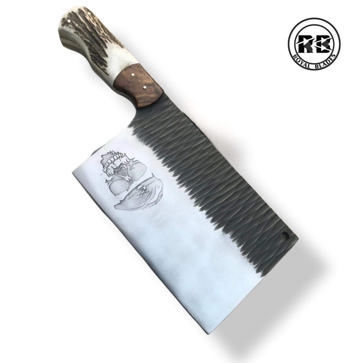 S. Specialized 12.5" D2 Cleaver with Custom Skull Etching From Royal Blades - Image 4