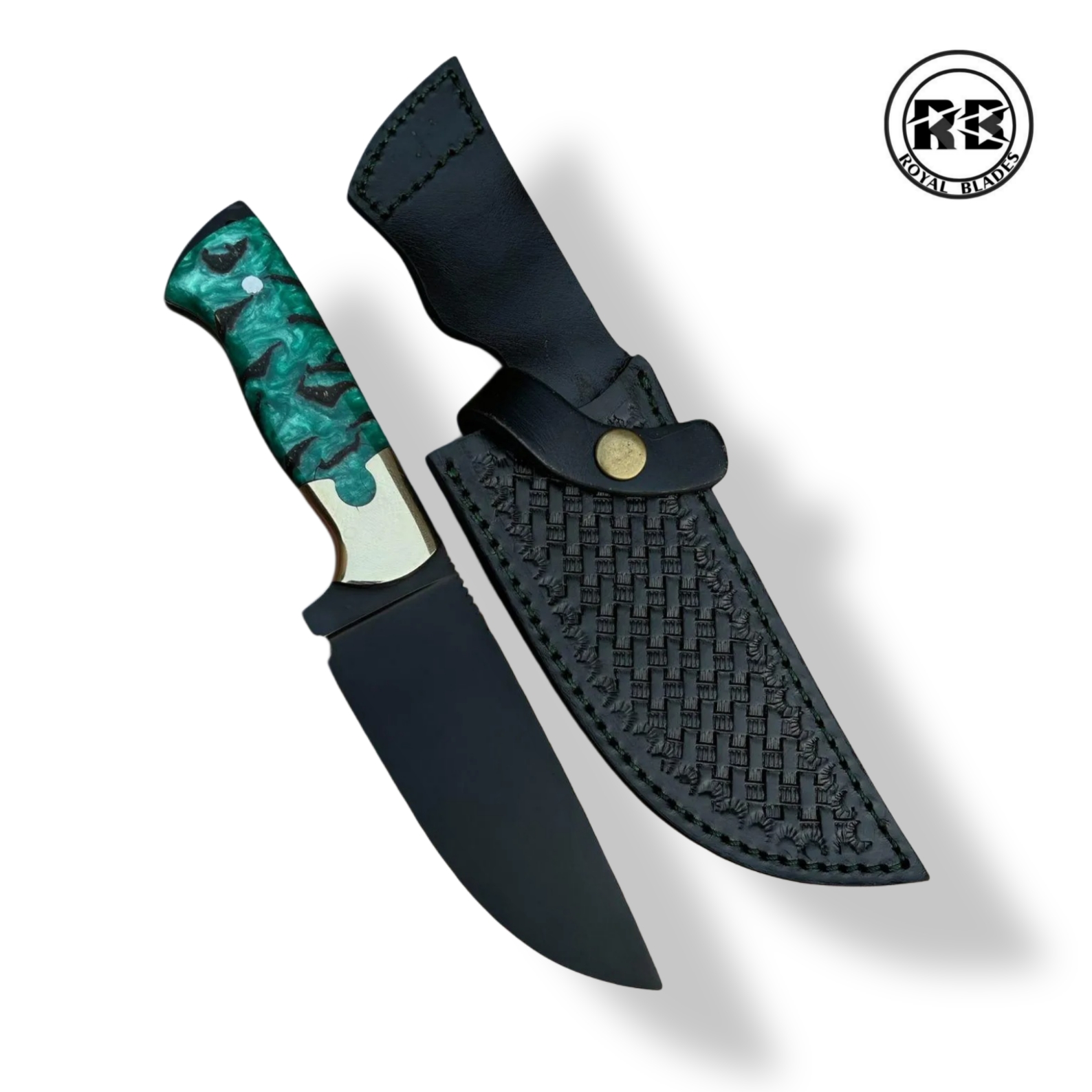 ZA. Set of 3 High-Carbon Black Steel Hunting Knives From Royal Blades - Image 2