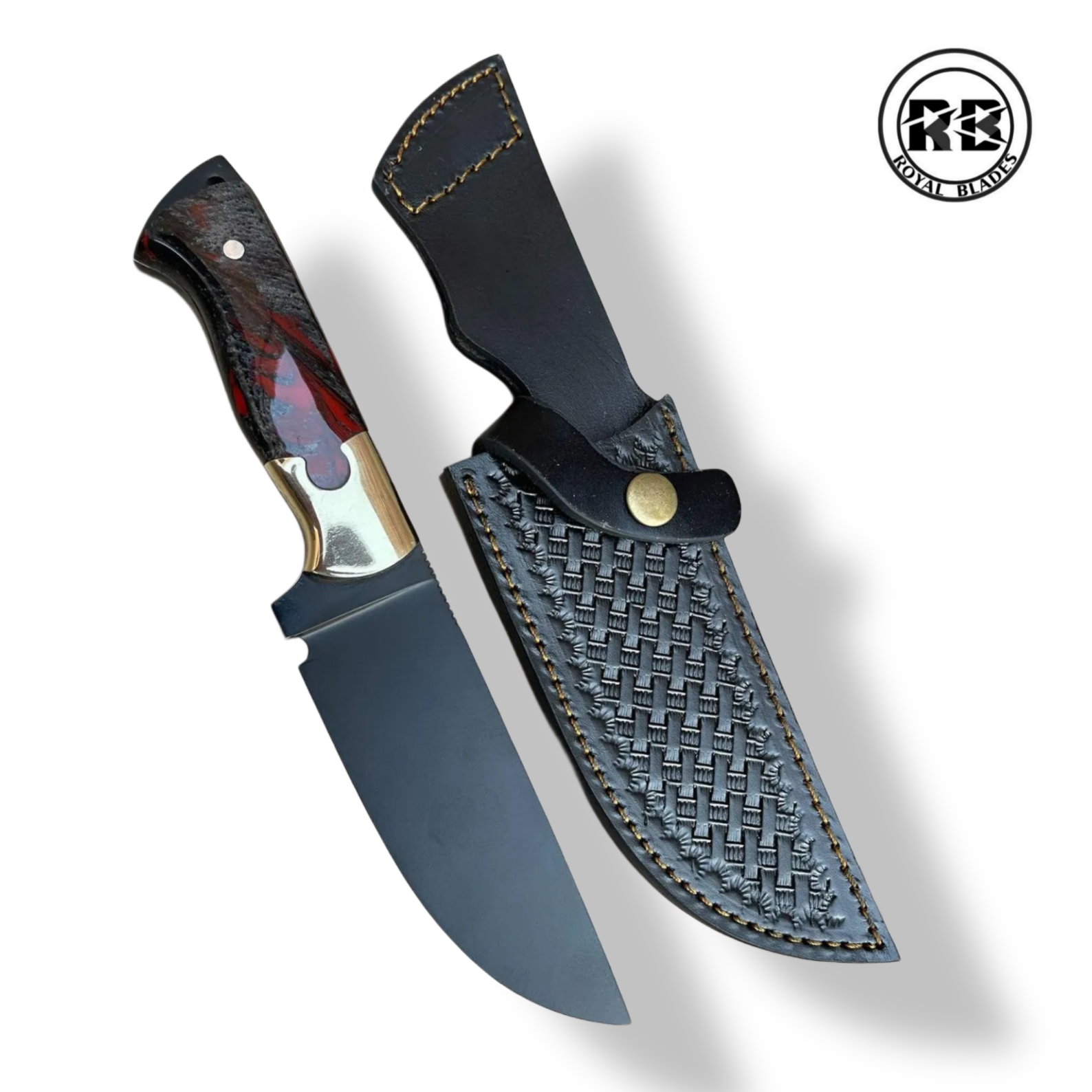 ZA. Set of 3 High-Carbon Black Steel Hunting Knives From Royal Blades - Image 3
