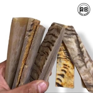G. Natural Textured Ram Horn for Custom Knife Handles From Royal Blades