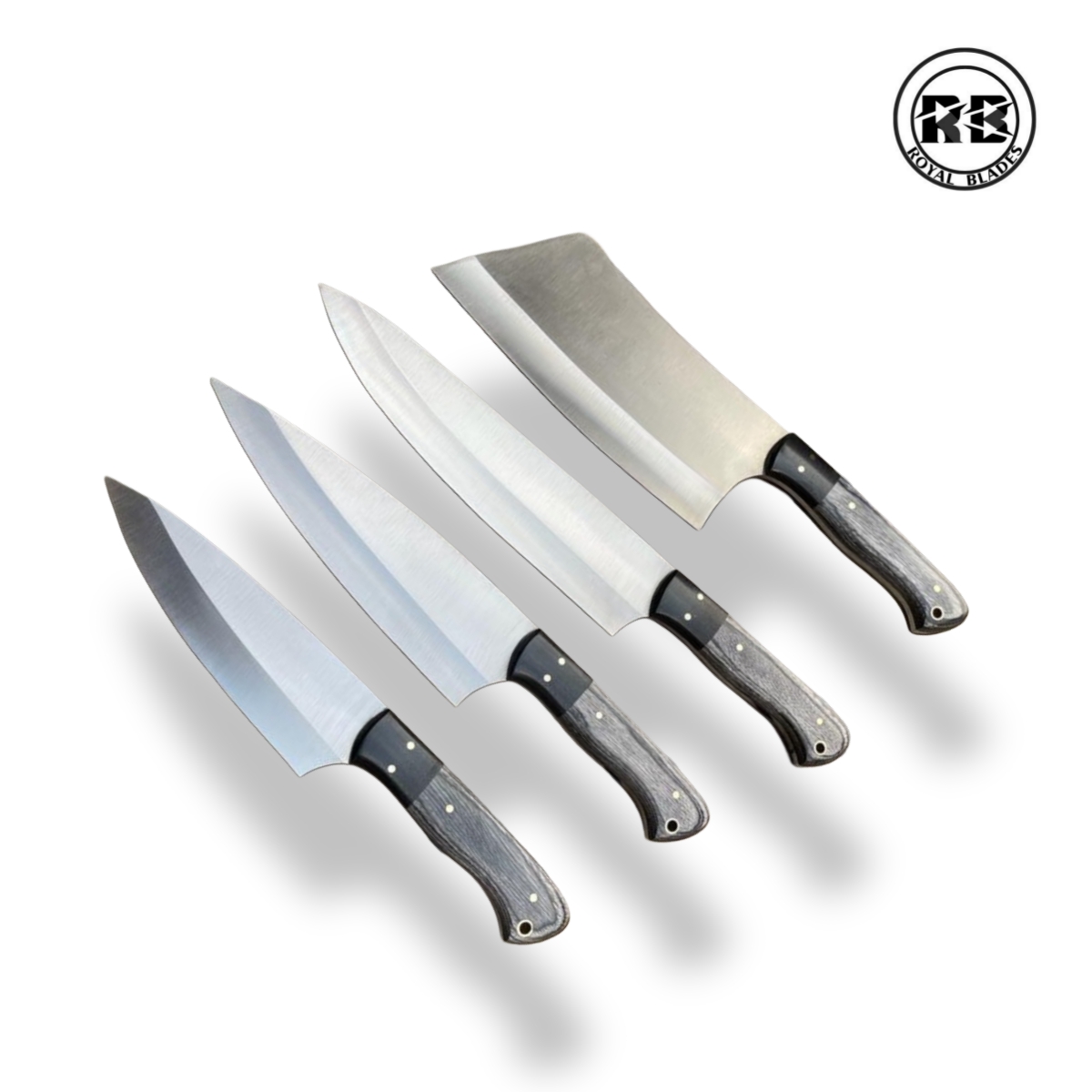 Q. J2 Steel Culinary Set with Black Micarta & Wood Handles From Royal Blades - Image 3