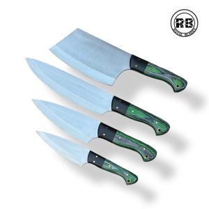 S. Specialized J2 Steel Kitchen Collection with Brass Lanyard Tubes From Royal Blades