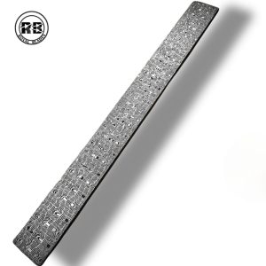 D. 12″ x 2″ Premium 1095 & 15N20 Mosaic Billet From Royal Blades