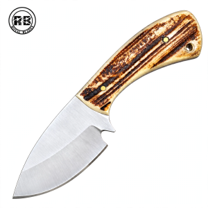 Fixed Blade Hunting Skinner with Natural Stag Handle From Royal Blades